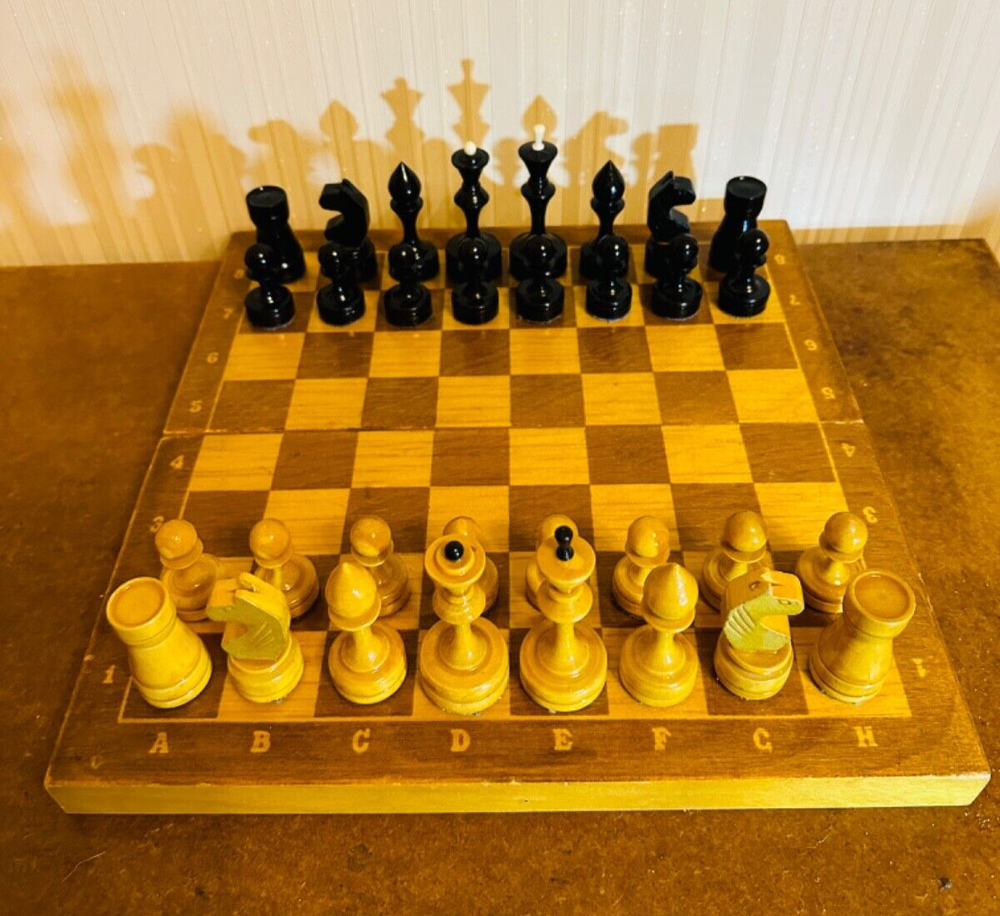 Vintage soviet Chess Wood ussr