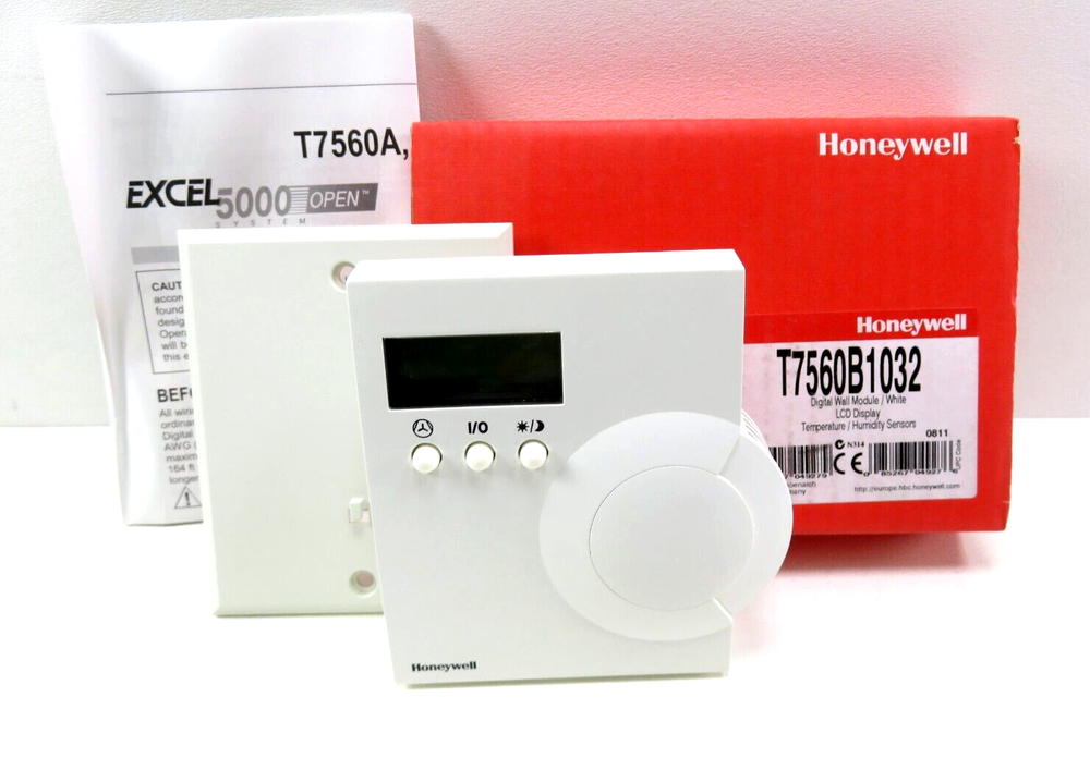 Honeywell T7560B1032 Digital Wall Modules/White Temp/Hum Sensor (New)
