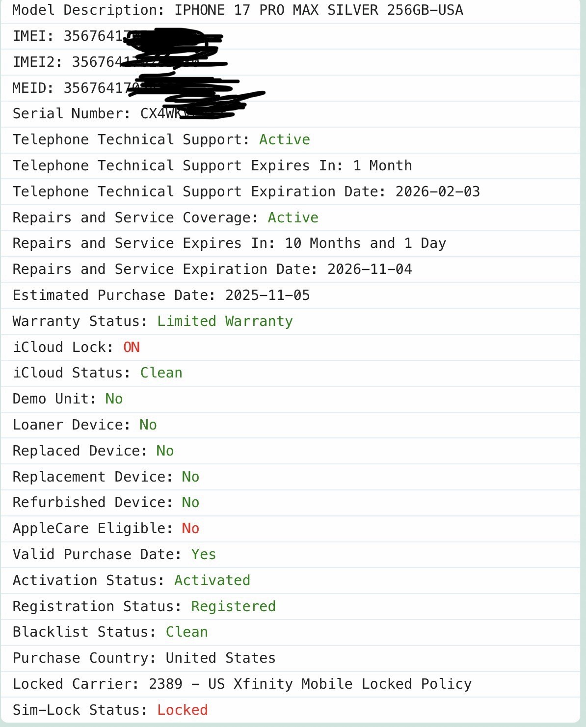 Carrier, Network, Simlock Status Check Service, iPhone, All Models, Fast