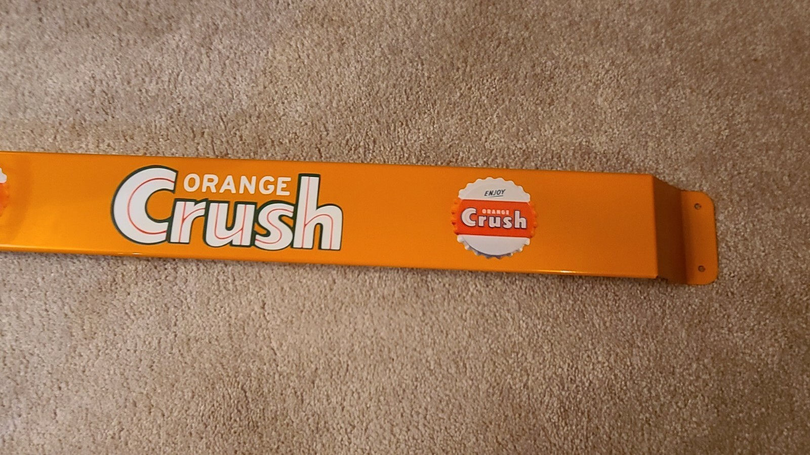 Door push bar 30'' Orange Crush Retro Antique Soda Advertising sign