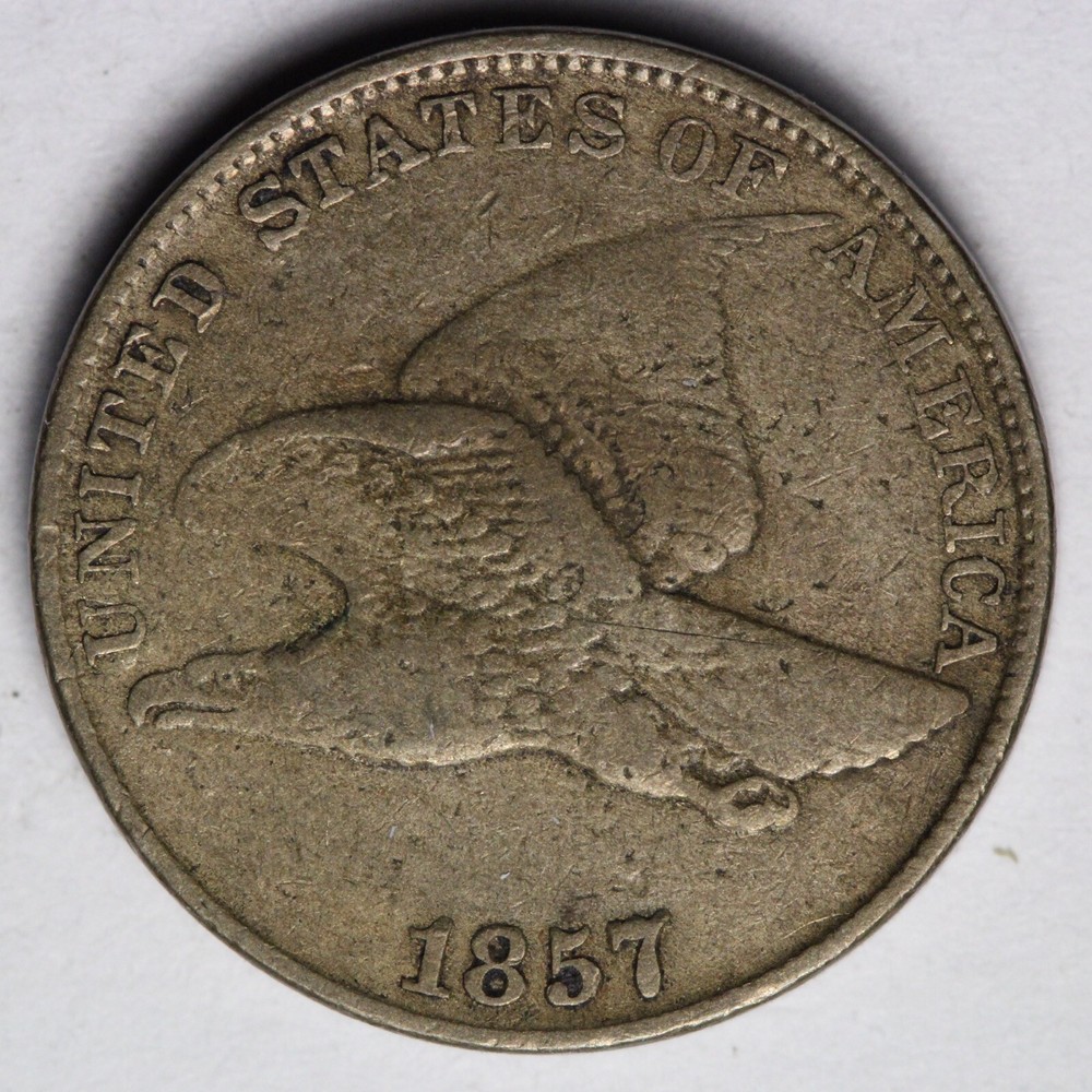 1857 Flying Eagle Cent Penny VF+ E356 GAHK