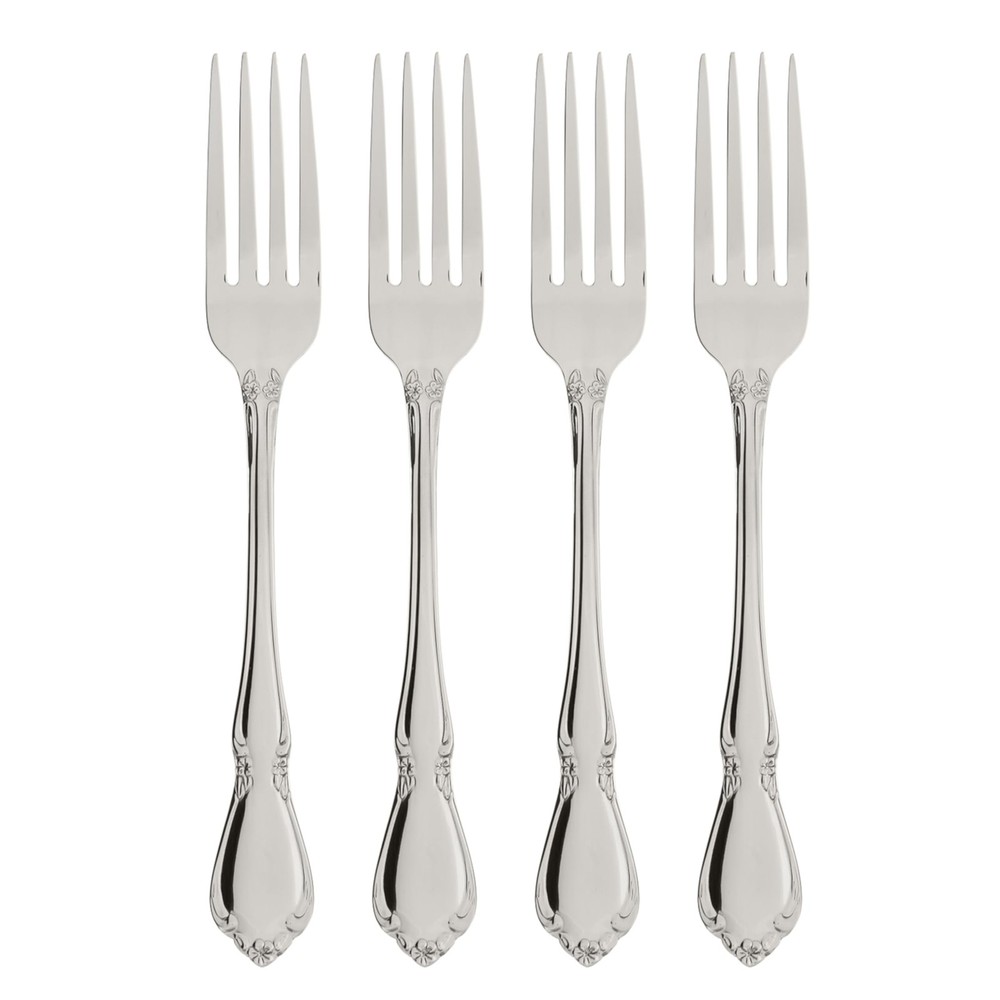 Silverware Set, Chateau Fine Flatware Dinner Forks Set, Service For 4, 18/10 ...