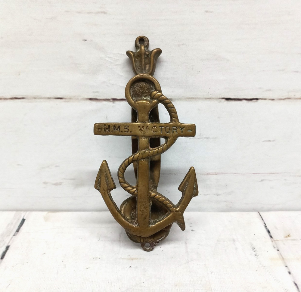 Ship Door Knocker Old Solid Brass H.M.S VICTORY Anchor