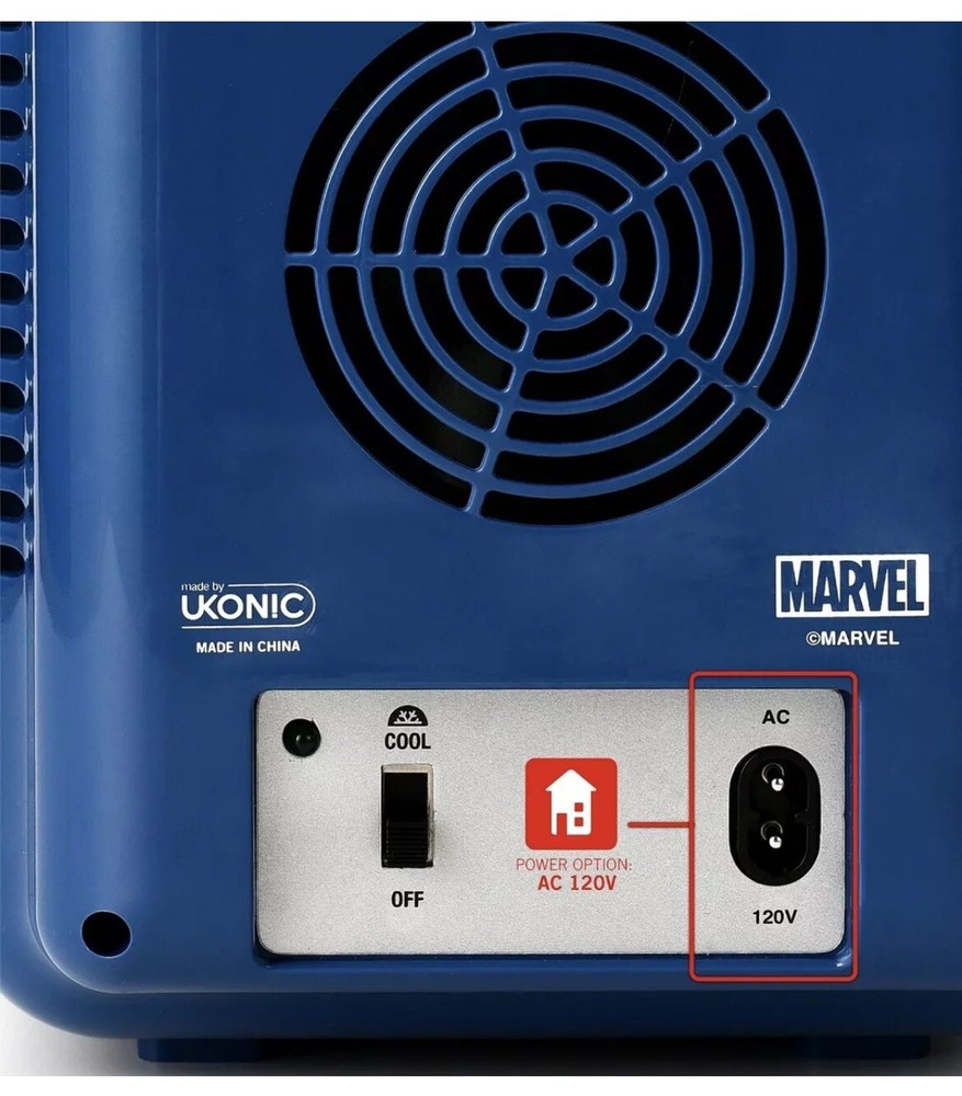 Marvel Spiderman 4L/6 Can Mini Fridge Cooler Ukonic