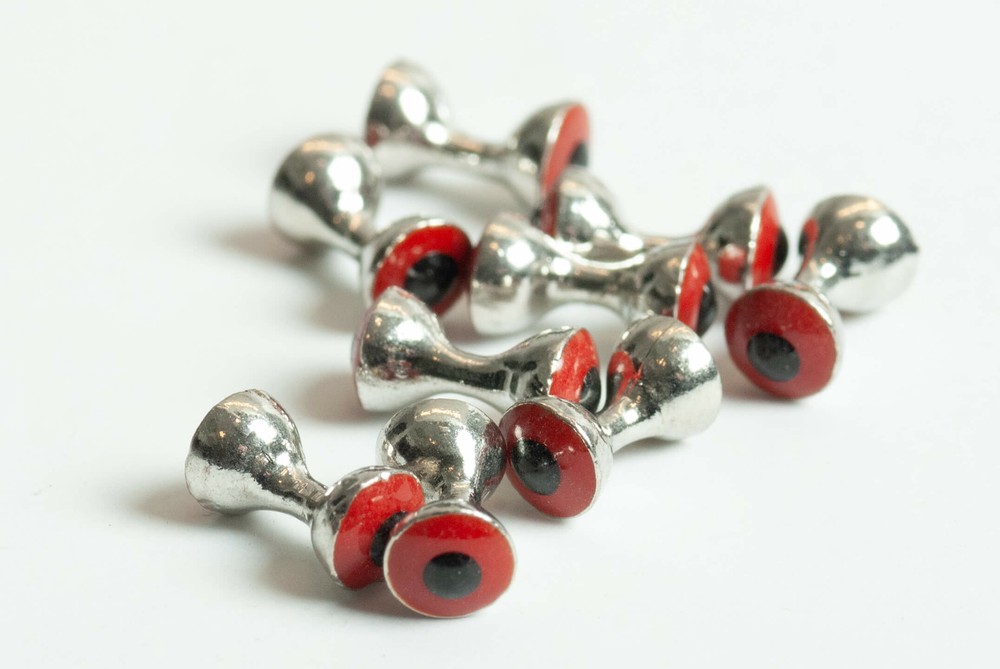 Tungsten Fish Eye Dumbbells for Fly Tying - 10 Pack