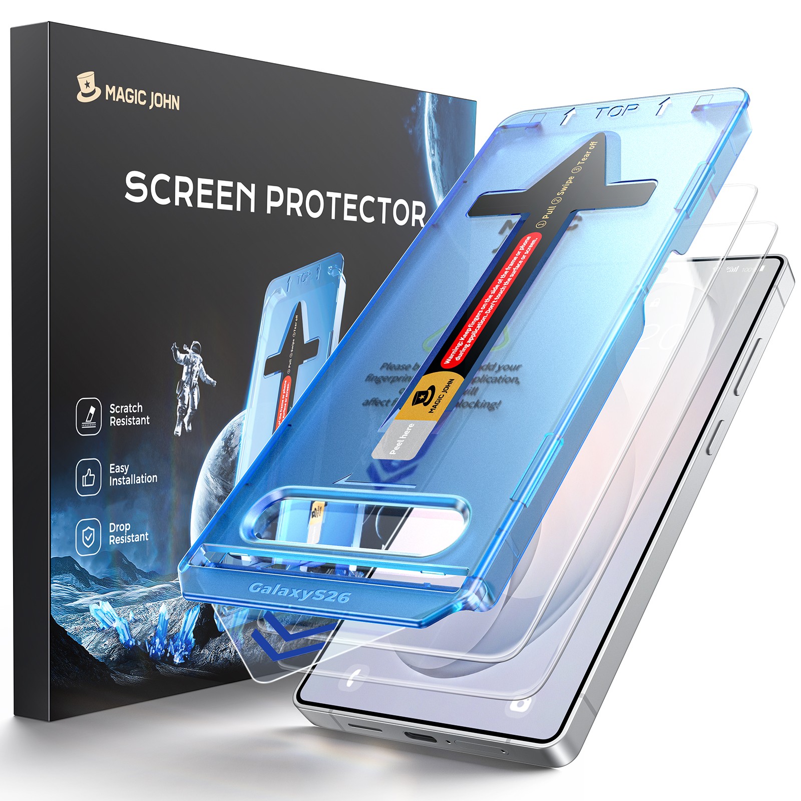 MAGIC JOHN for Samsung Galaxy S26 Ultra Plus Tempered Glass Screen Protector