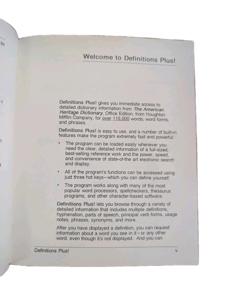 American Heritage Dictionary Electronic Version 5 1/4" Floppy Disk WordScience