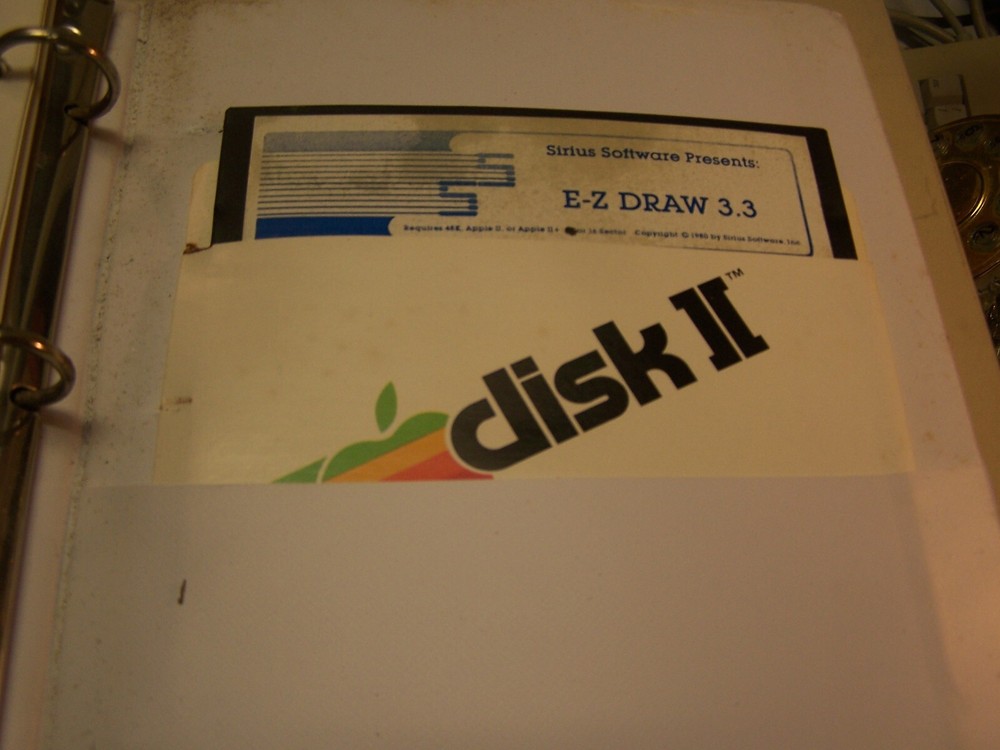Sirius Software EZ Draw Software on 5.25" Disk for Apple II