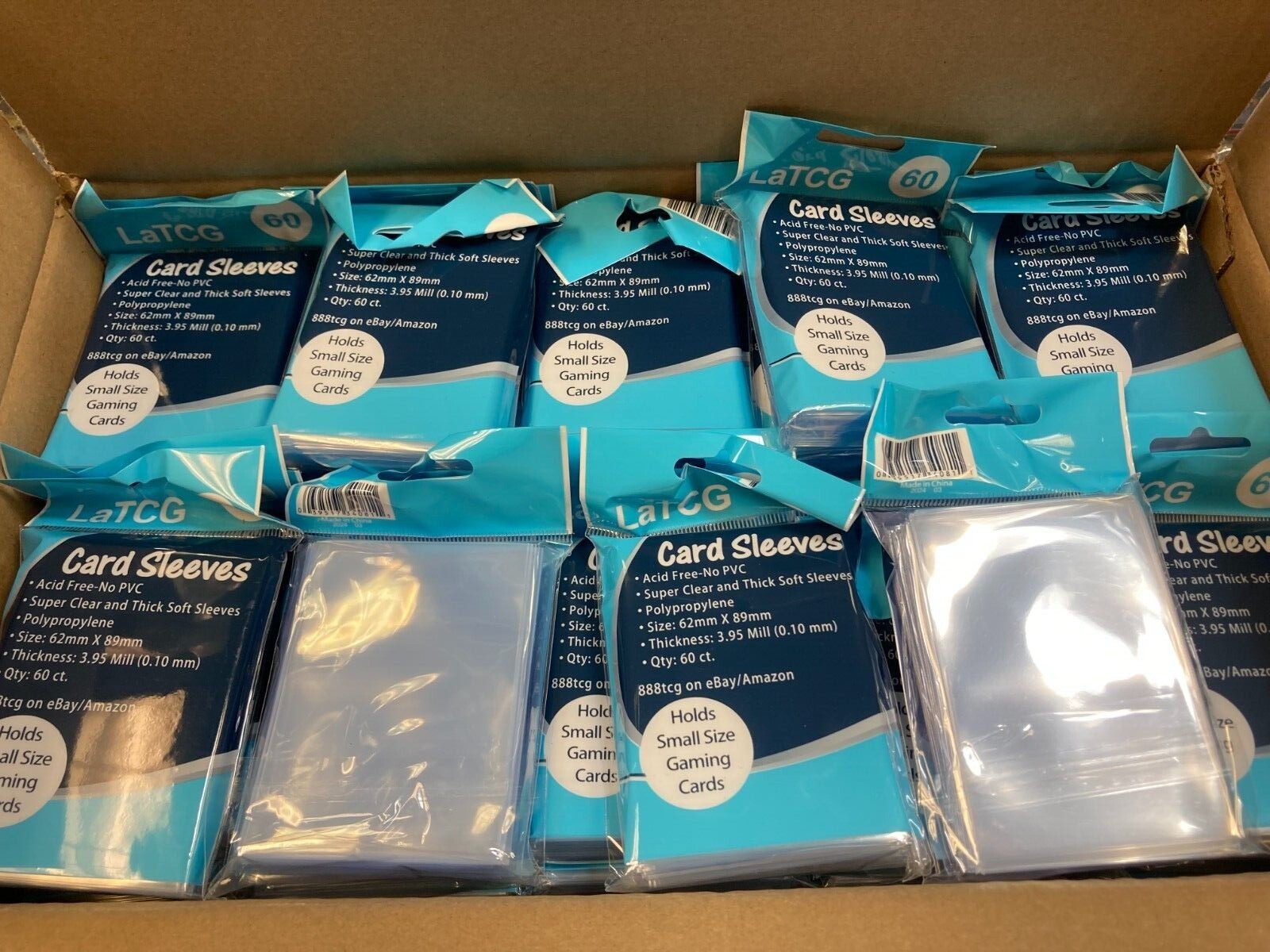 LaTCG Clear YuGiOh/CardFight Vanguard Small Size Deck Protector Sleeves 62x89mm