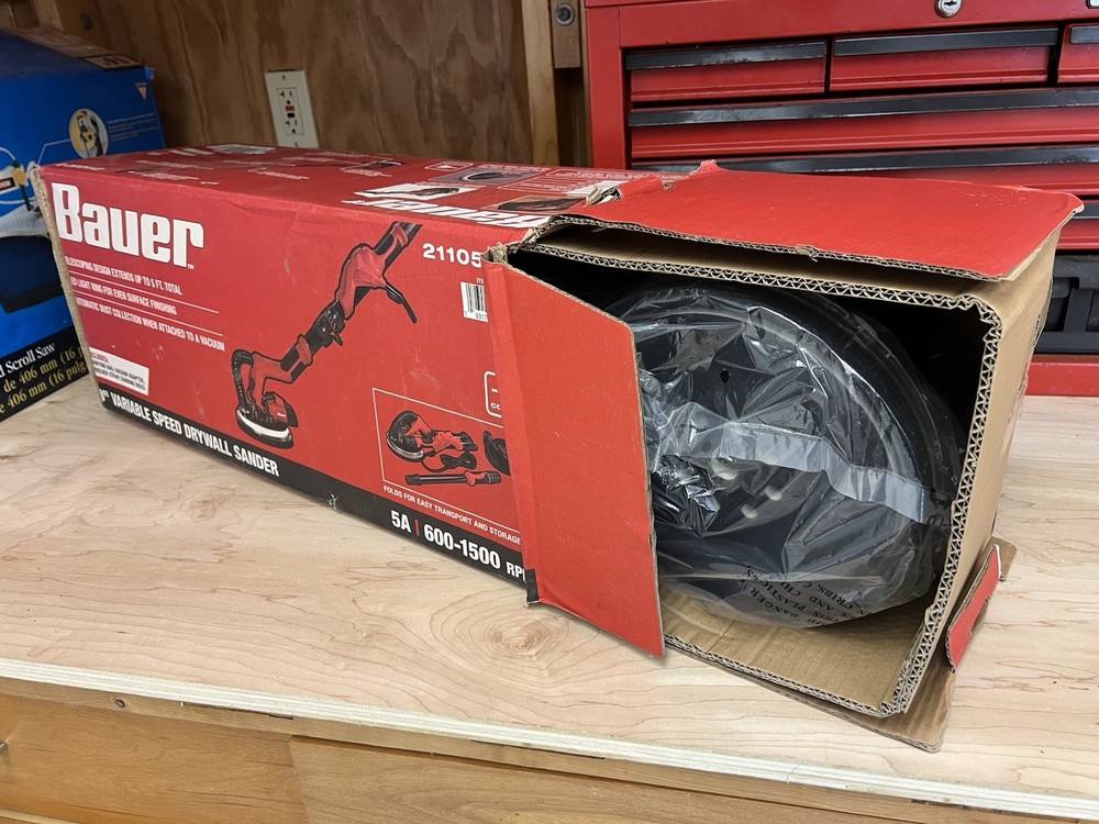 *NEW* Bauer 5 Amp, 9" Variable-Speed Drywall Sander, 59166, 21105E-B
