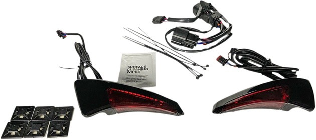 Custom Dynamics Sequential Tour Pak Seat Backrest LED Lights Black Red