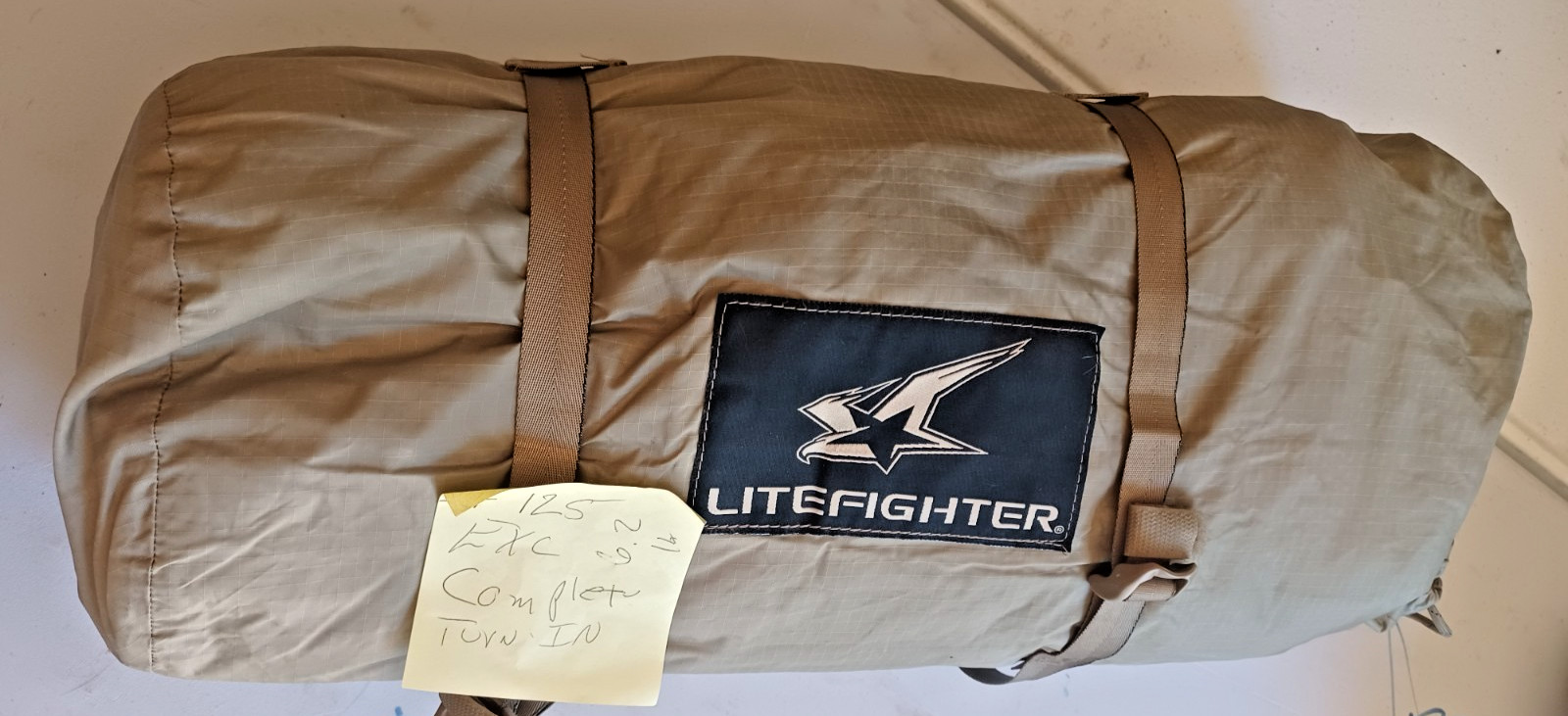 USGI Lite Fighter One Man Tactical Tent Tan Exc