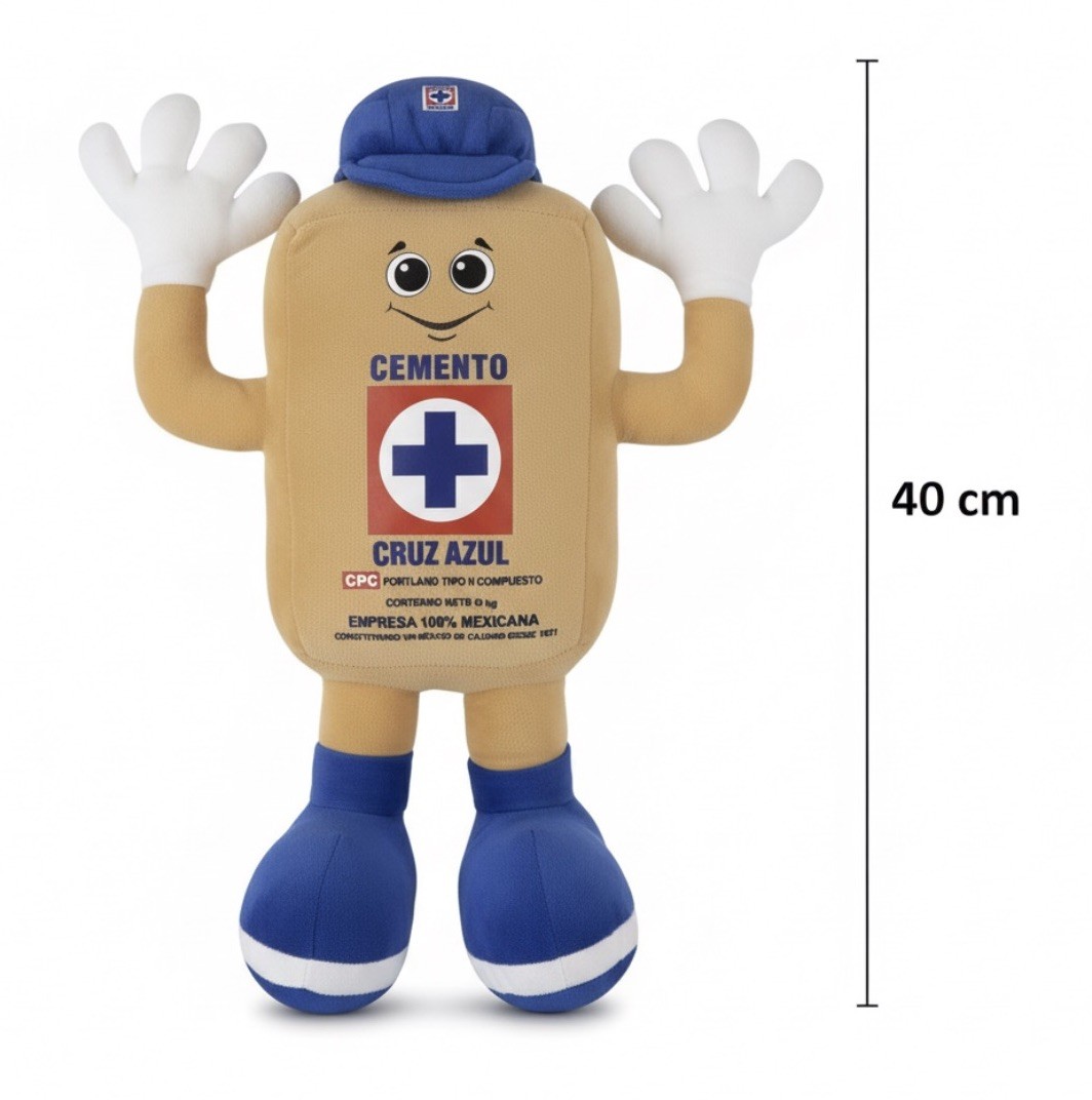 Costalito Cruz Azul Mexico La Maquina peluche Teddy cruzazulito 40 CM