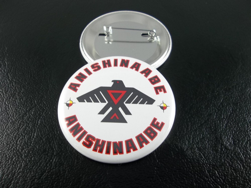 Anishinaabe Pinback Button,Magnet,Pocket Mirror,Printed  Button Badge
