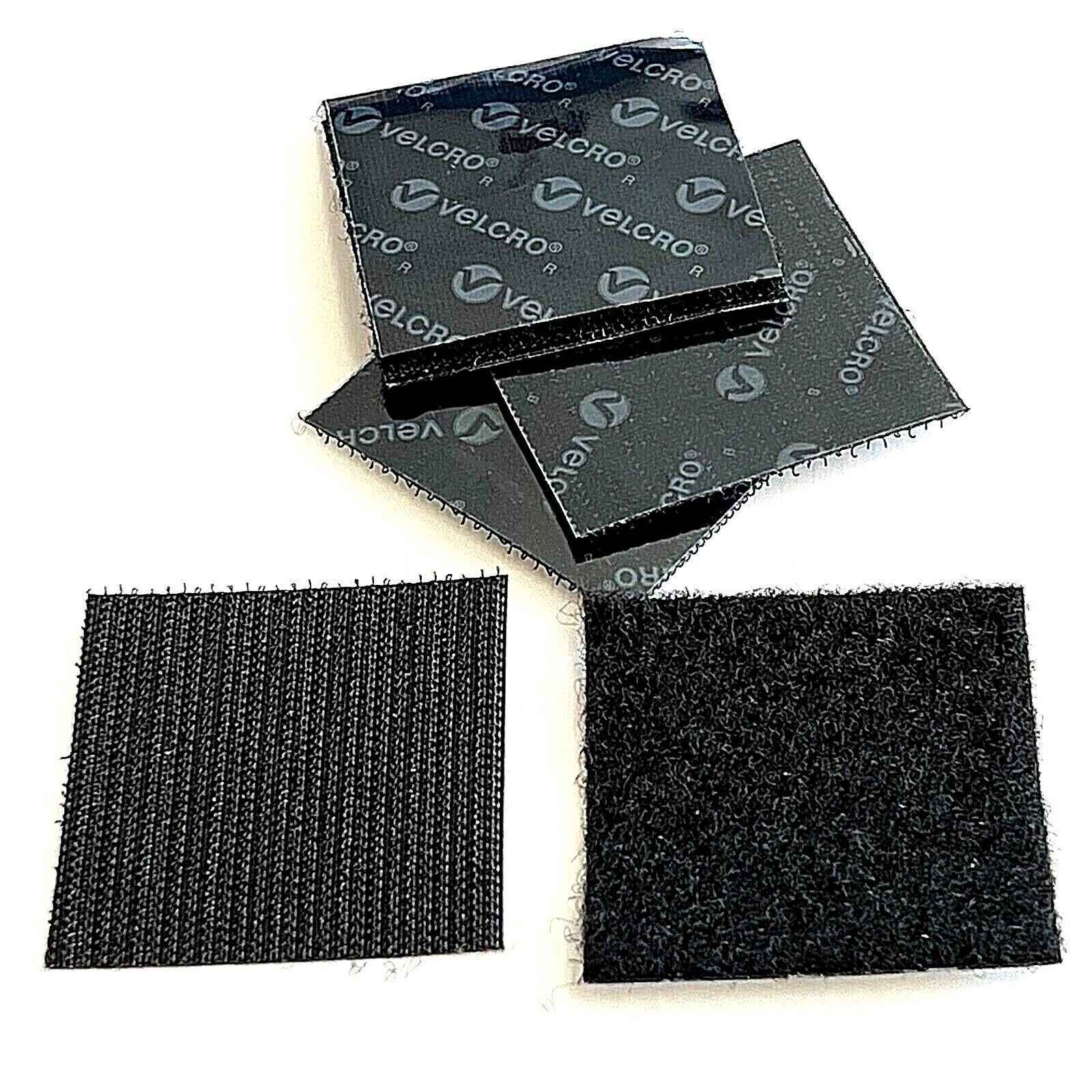 VELCRO 2” x 2” Industrial Heavy Duty Strips Squares Self Adhesive Black Brand