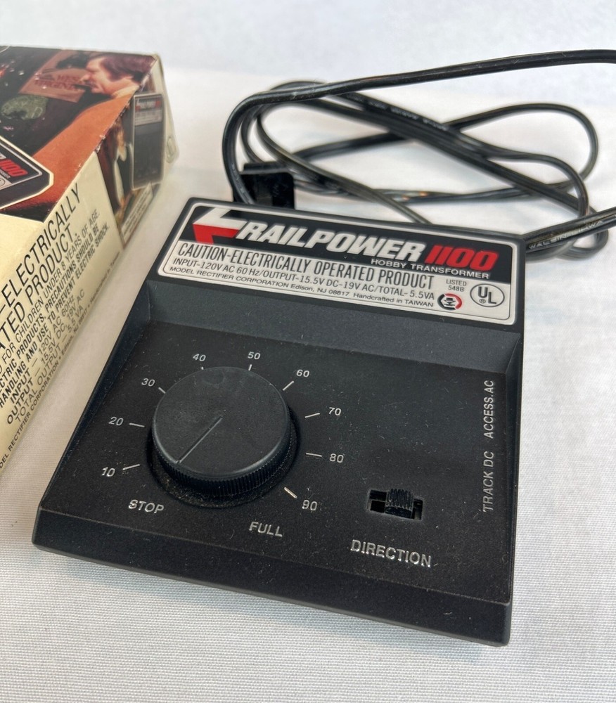 Railpower 1100 Model Train Powerpack With Directional Control Full Speed Dial