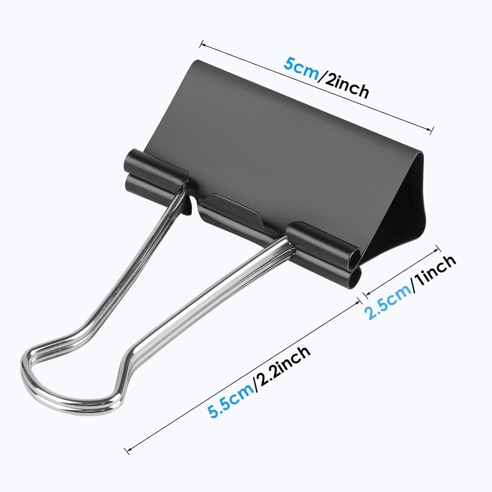 Versatile 2 Inch Extra Large Binder Clips - 10 Pcs for Secure Document Handling