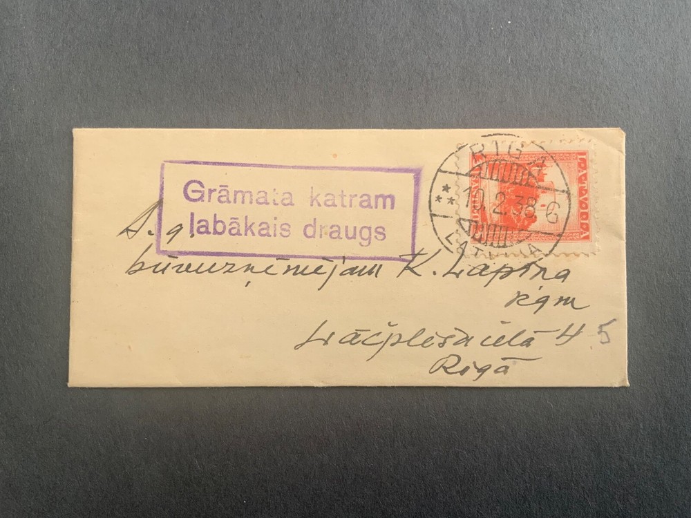 1938 LATVIA  small cover Riga