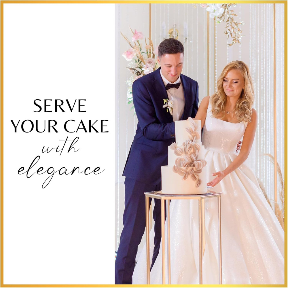 Wedding Cake Knife and Server Set - Premium, Beautifully Engraved Cutting Set -