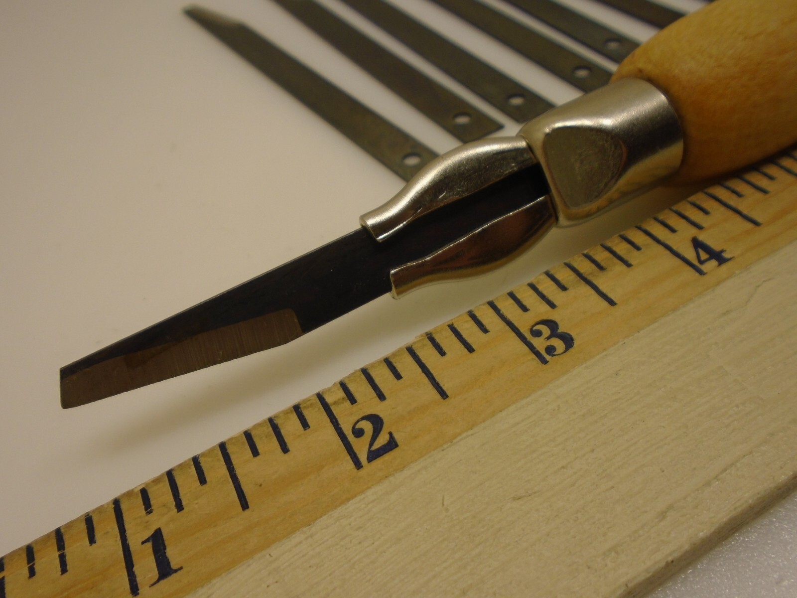 R Murphy Extension Blades (12) Bevel 2EXBB 4 3/4" x 3/8 inch 18ga 86801 & Handle