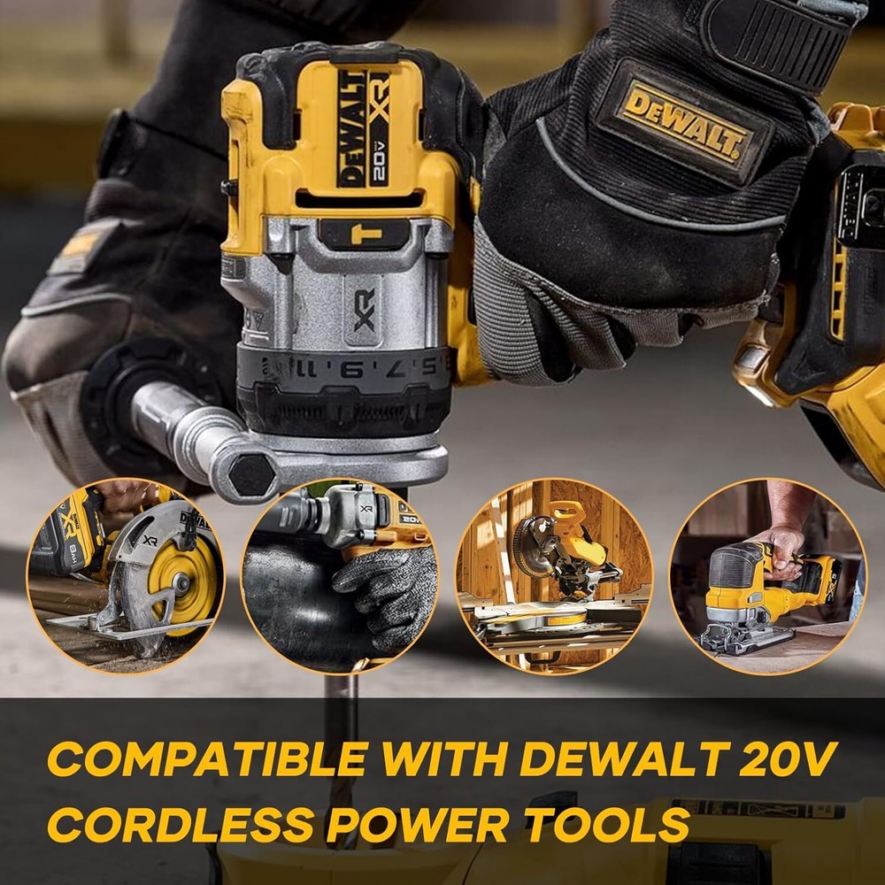 8.0Ah For Dewalt 20V Max Lithium-Ion Tool Battery DCB200 DCB204 DCB206 Replace
