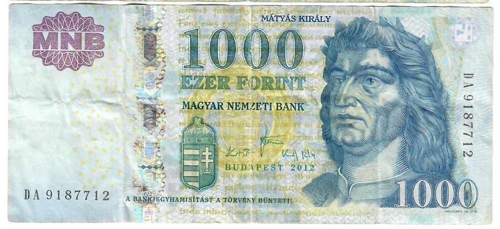 Hungary 1000 Forint 2012 VF