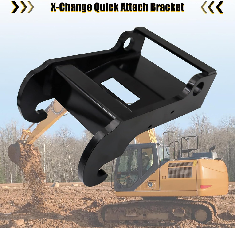 X-Change Coupler Bracket, Mini Excavator Quick Change Hitch Attachments, Small E