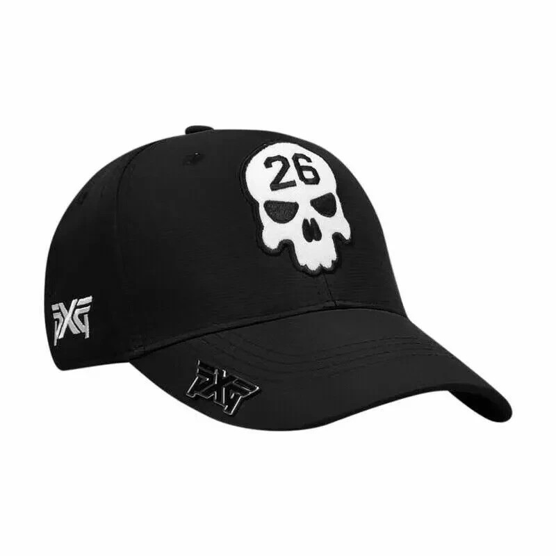 PXG Skull Cap, Magnetic Ball-Marker, Adjustable Golf Baseball Cap, Unisex