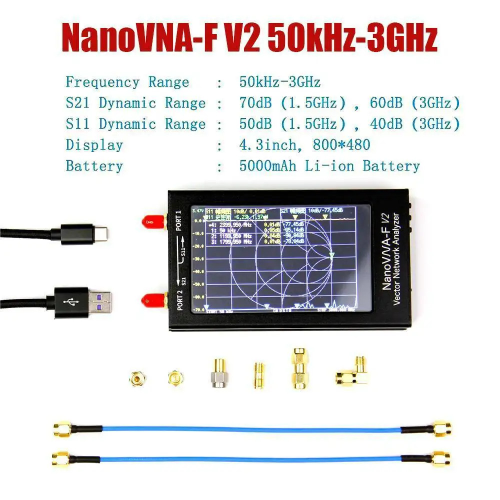 Network Analyzer Digital Nano VNA Tester USB LogicAntenna Analyzer Standing Wave