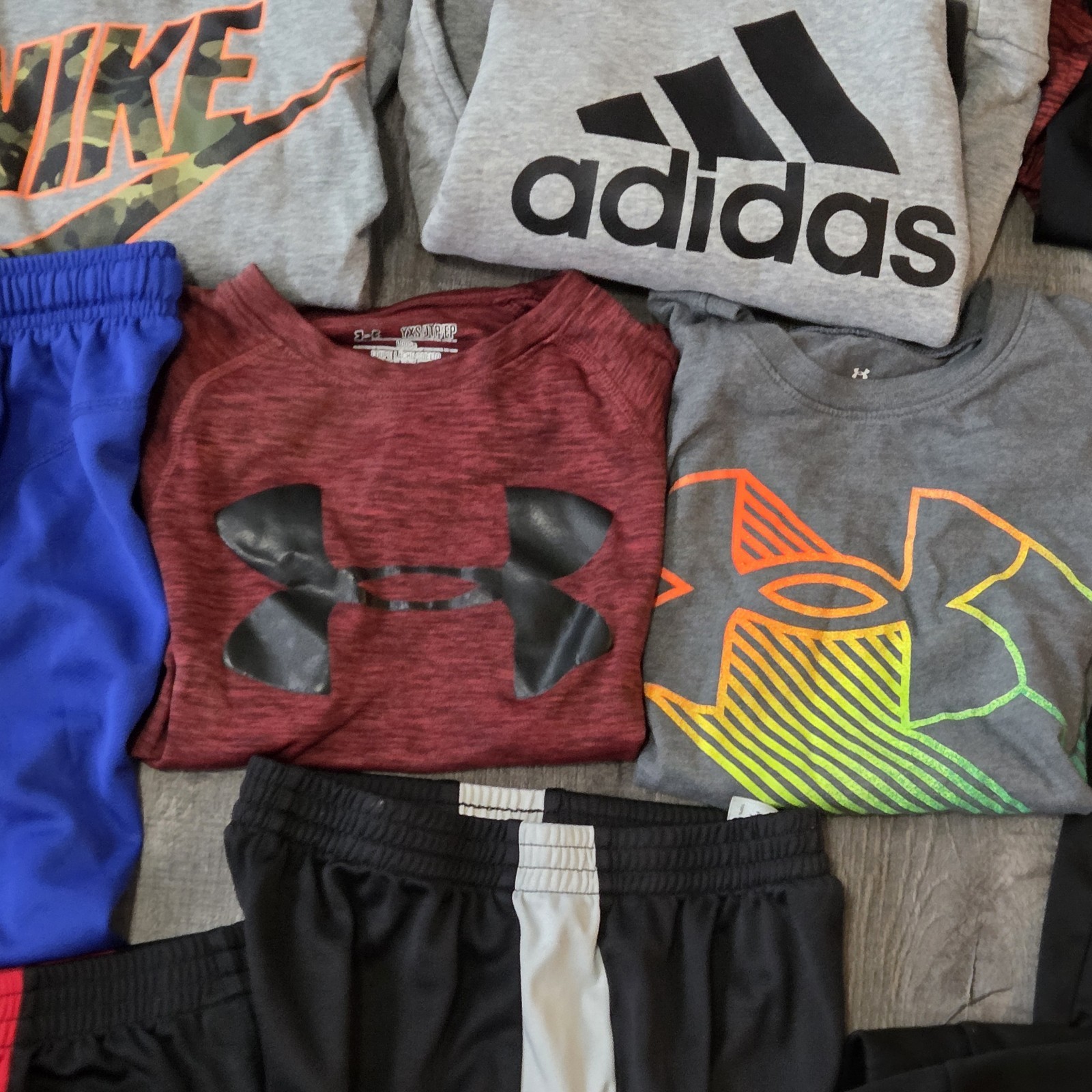 Nike, Under Armour & Adidas Boys Size 7 Clothing Lot, 21-Pc