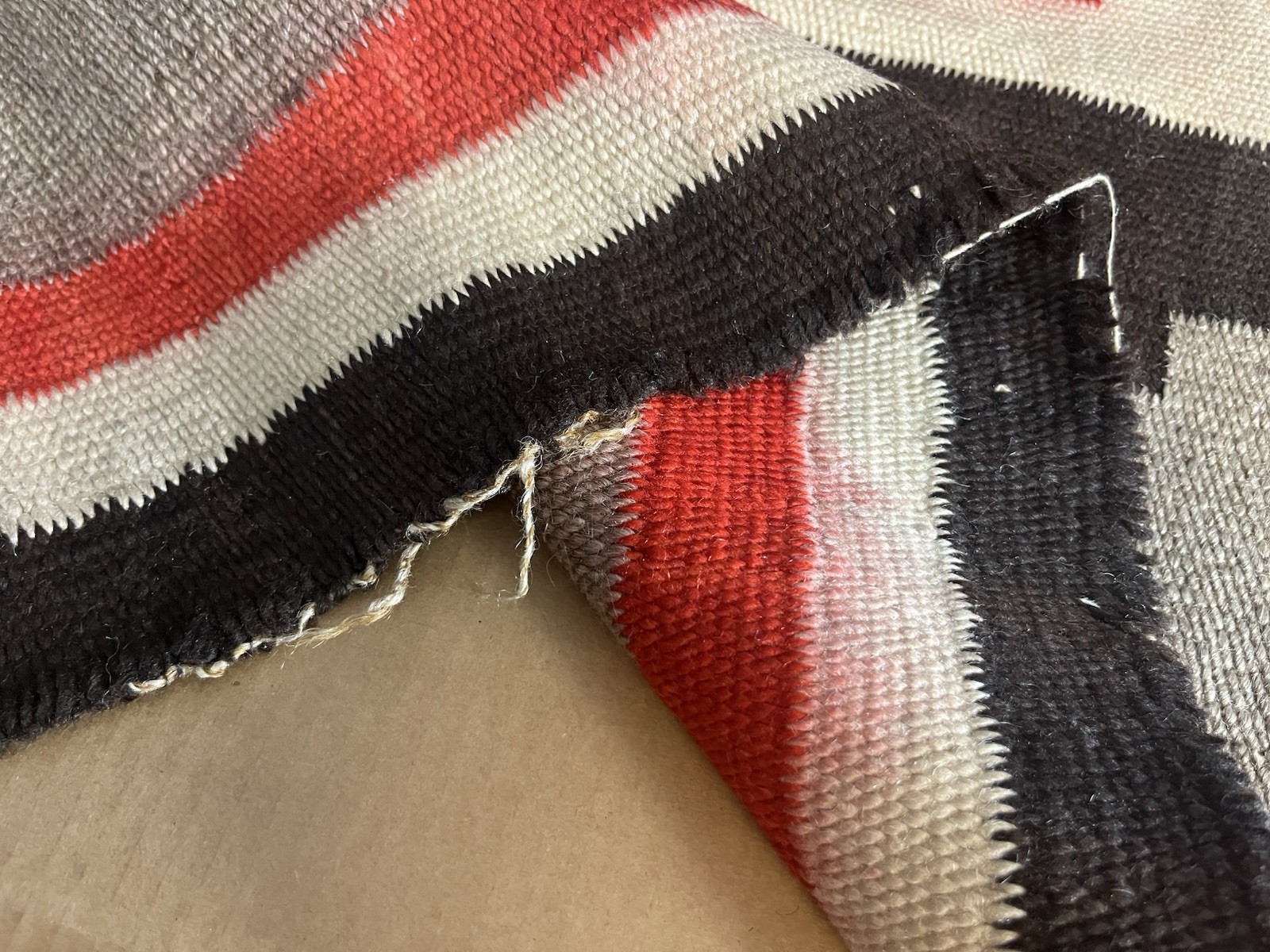 Antique Estate Navajo Ganado Weaving Approximately 72” X 49” Just $399!