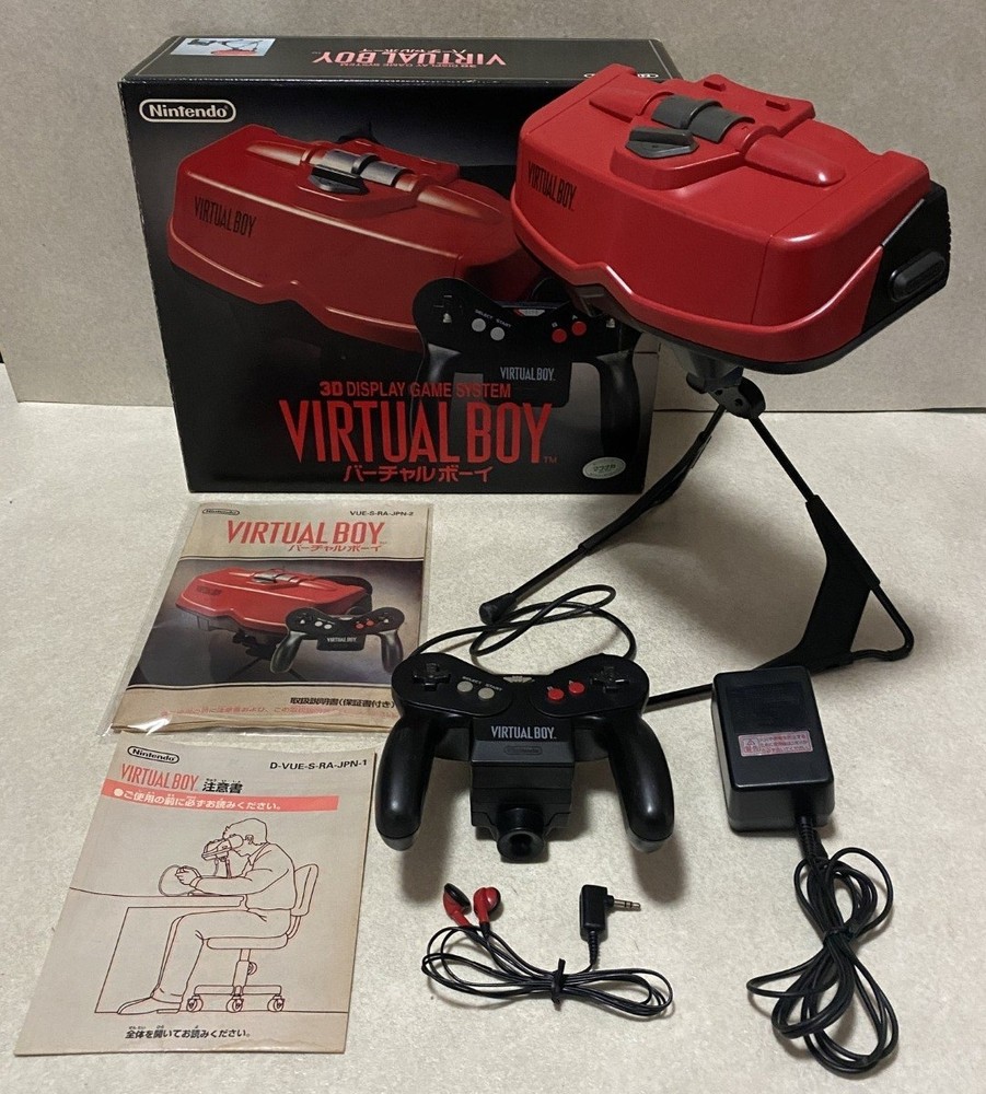 Nintendo Virtual Boy VB Console VUE-S-RA with Box Tested
