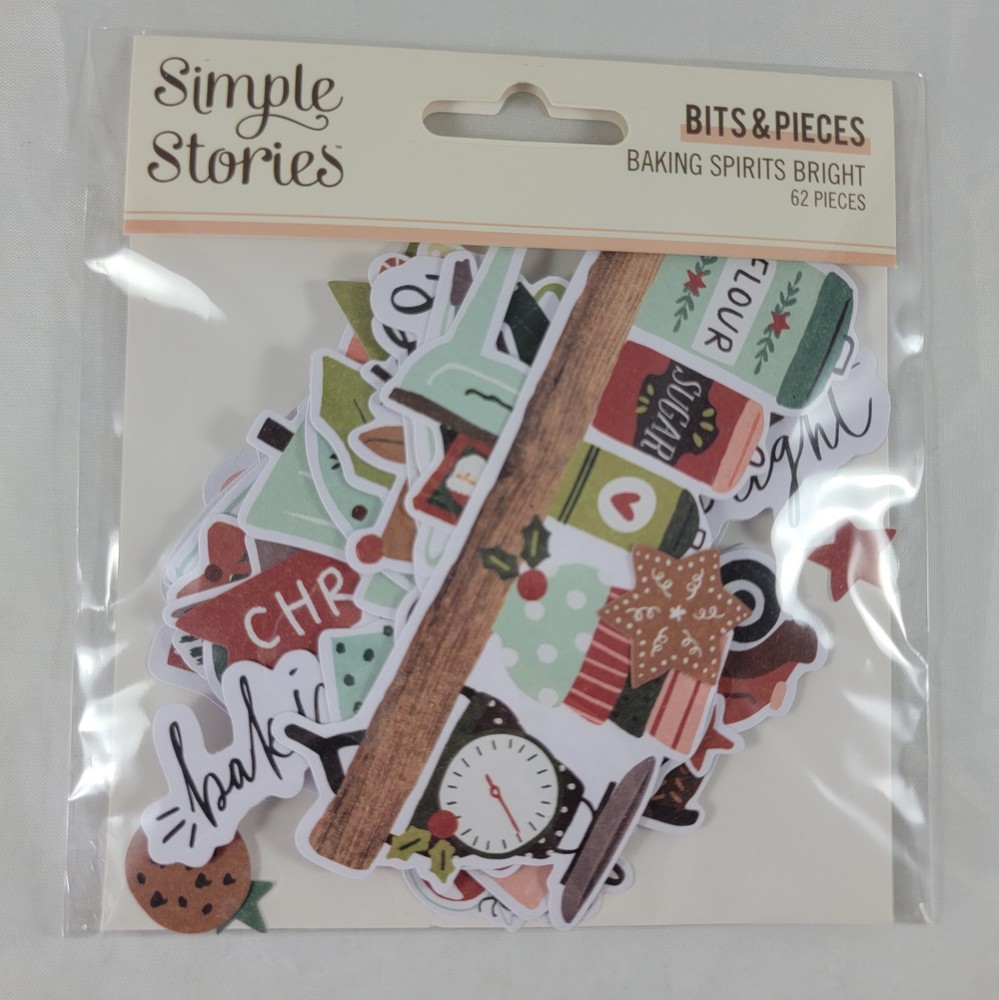 New Simple Stories Bits & Pieces - Baking Spirits Bright Ephemera