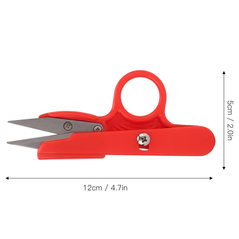 3Pcs Compact Red Stainless Steel Thread Snips, Small Sewing Scissors for Stit...