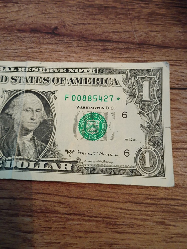 2017 $1 Star Note F00885427*