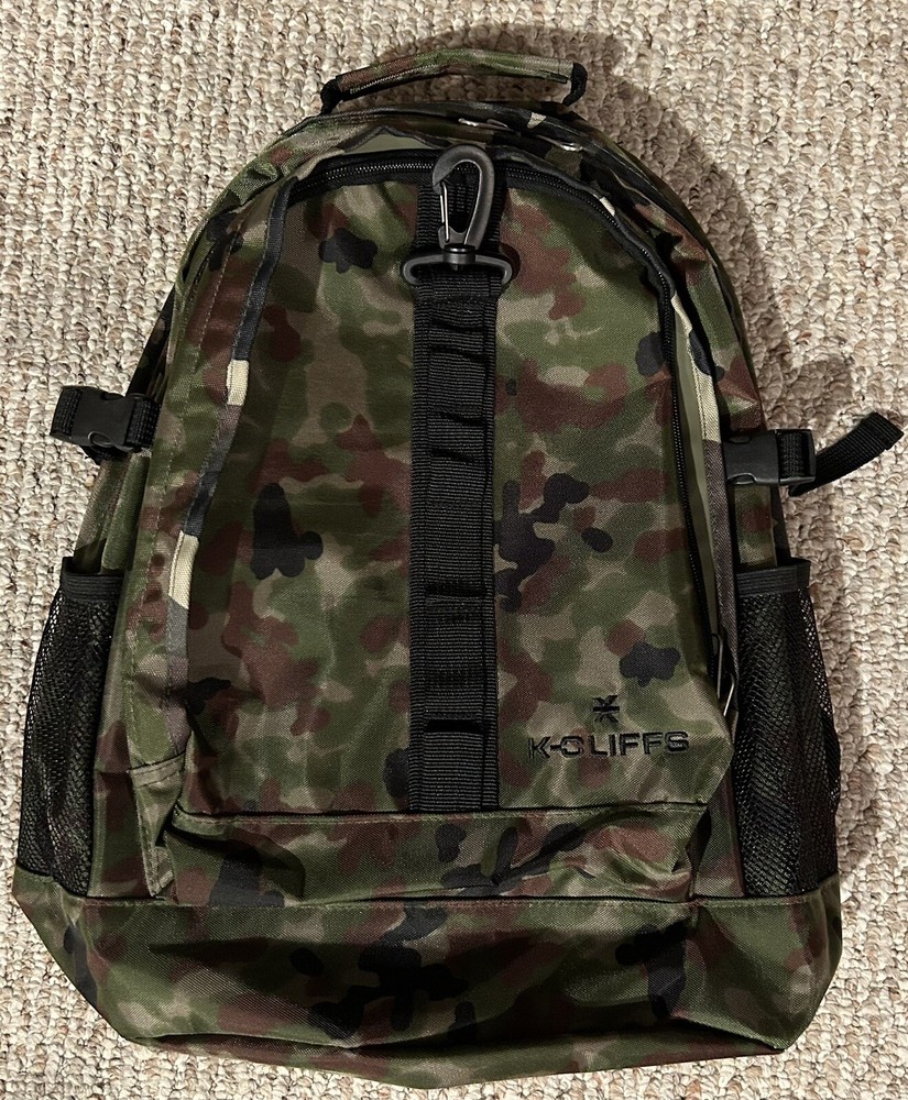K-Cliffs Backpack Bookbag Green Camo Daypack Bag