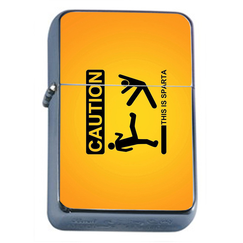 Caution Em1 Flip Top Oil Lighter Wind Resistant