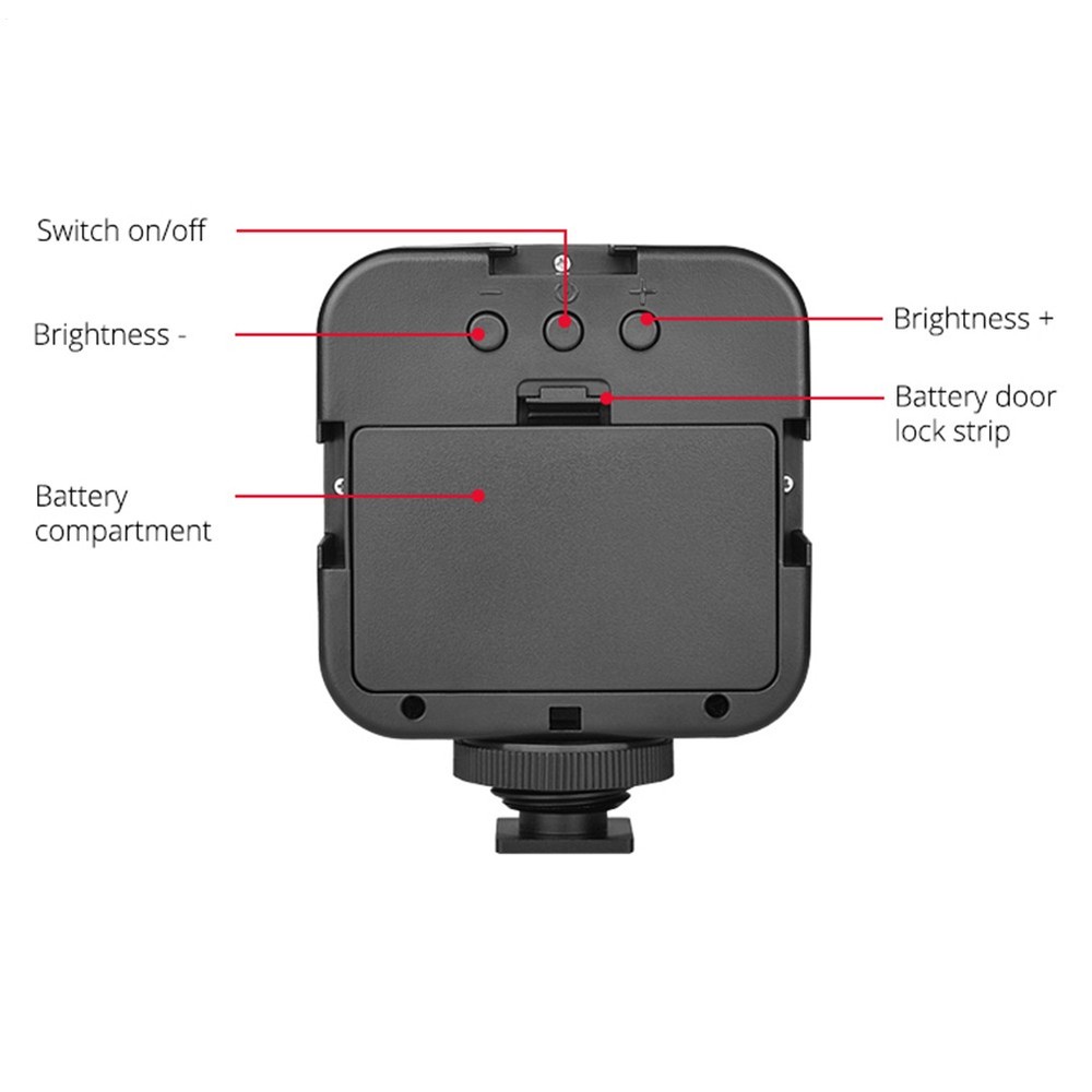 49 LED Continuous On Camera LED Panel Light Portable Dimmable Video Lighting