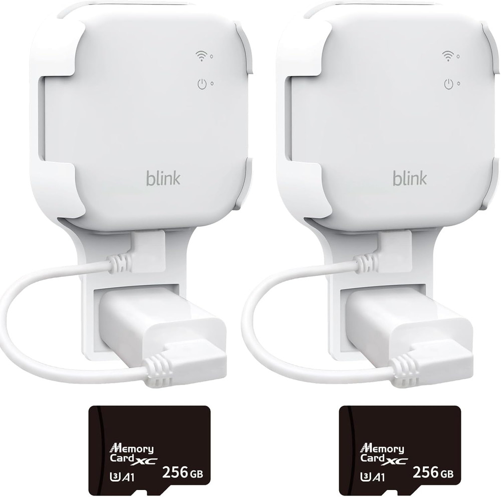 256GB Microsd Card & Wall Mount for Blink Sync Module XR with Short Cable – Decl