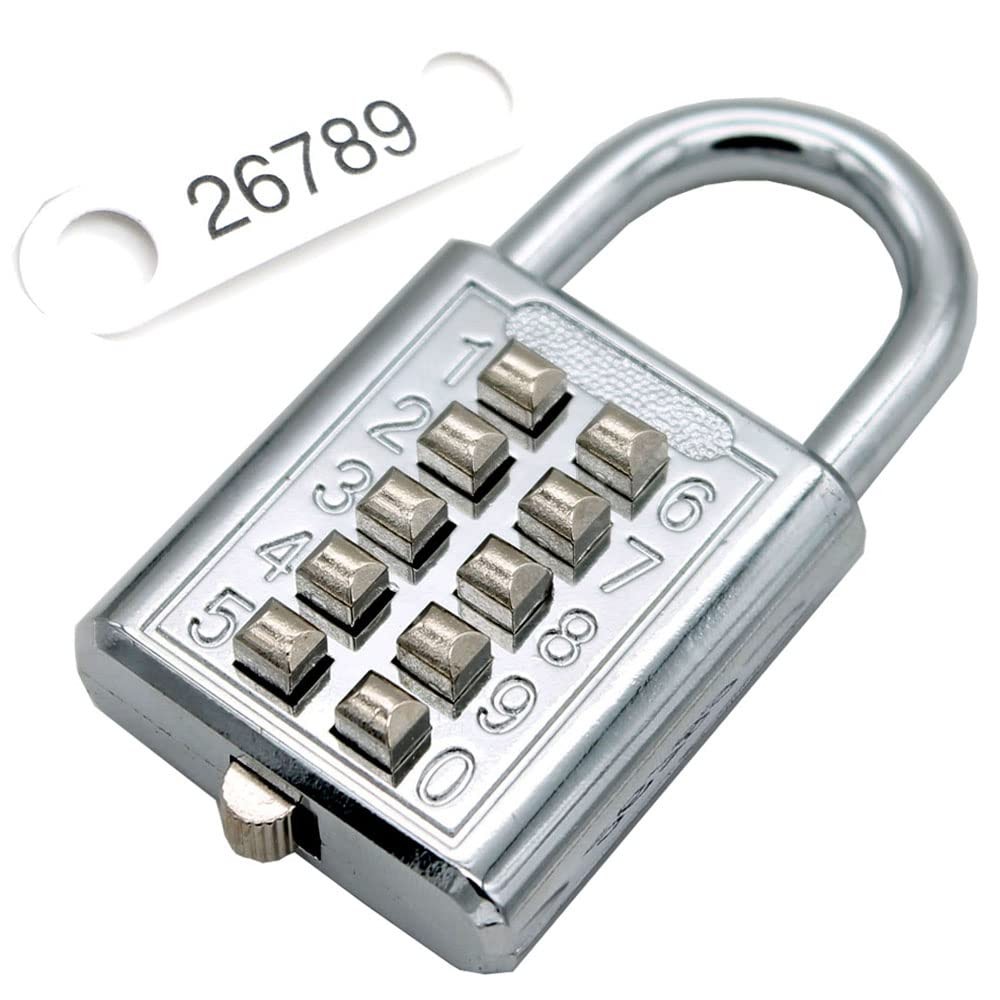 Mioni 10 Digit Push Button Combination 5 Digit Locking Mechanismblue bl