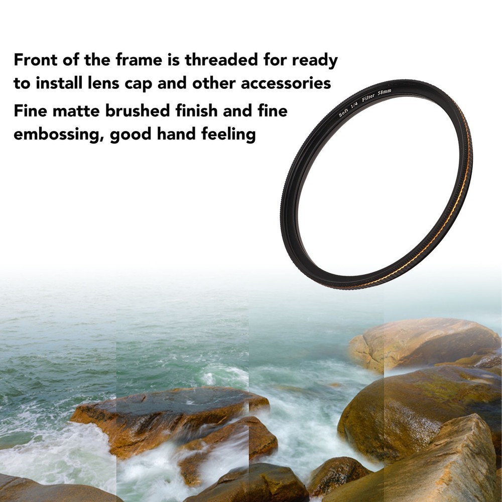 58mm 1/4 Soft Diffusion Filter Mist Dreamy Cinematic Effect Filter For DSLR Came