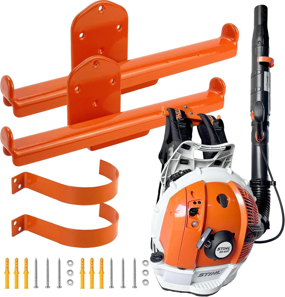 Backpack Leaf Blower and Sprayer Wall Mount Hanger, 2 Pack Storage Solution