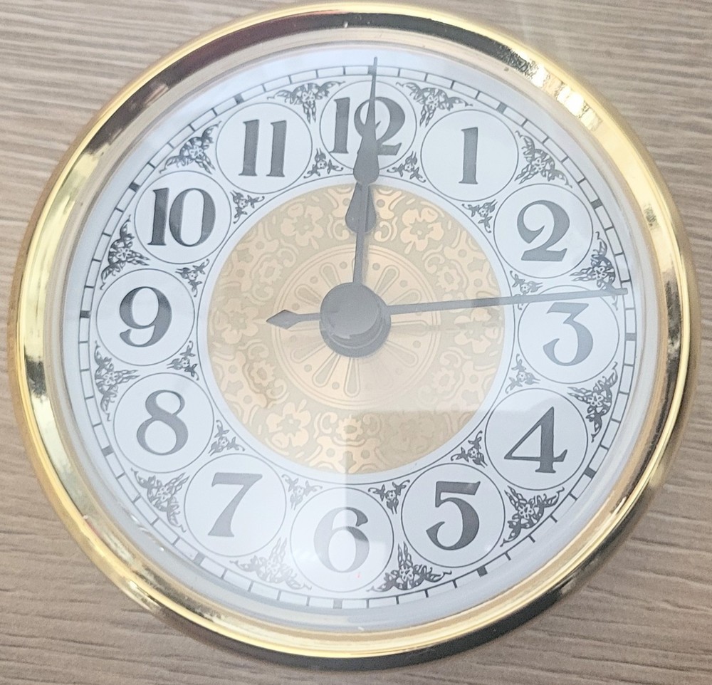 Quartz Clock Insert HR 1688 Black & Gold