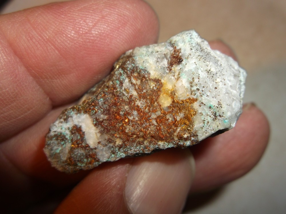 Gold, silver, copper, 12 grams samples ,ore high grade .
