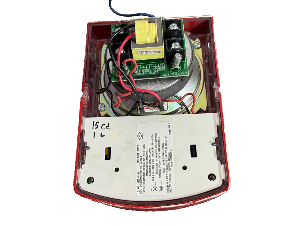 Simplex 4906-9151 Fire Alarm Speaker Strobe Wall Red (SmartSync)