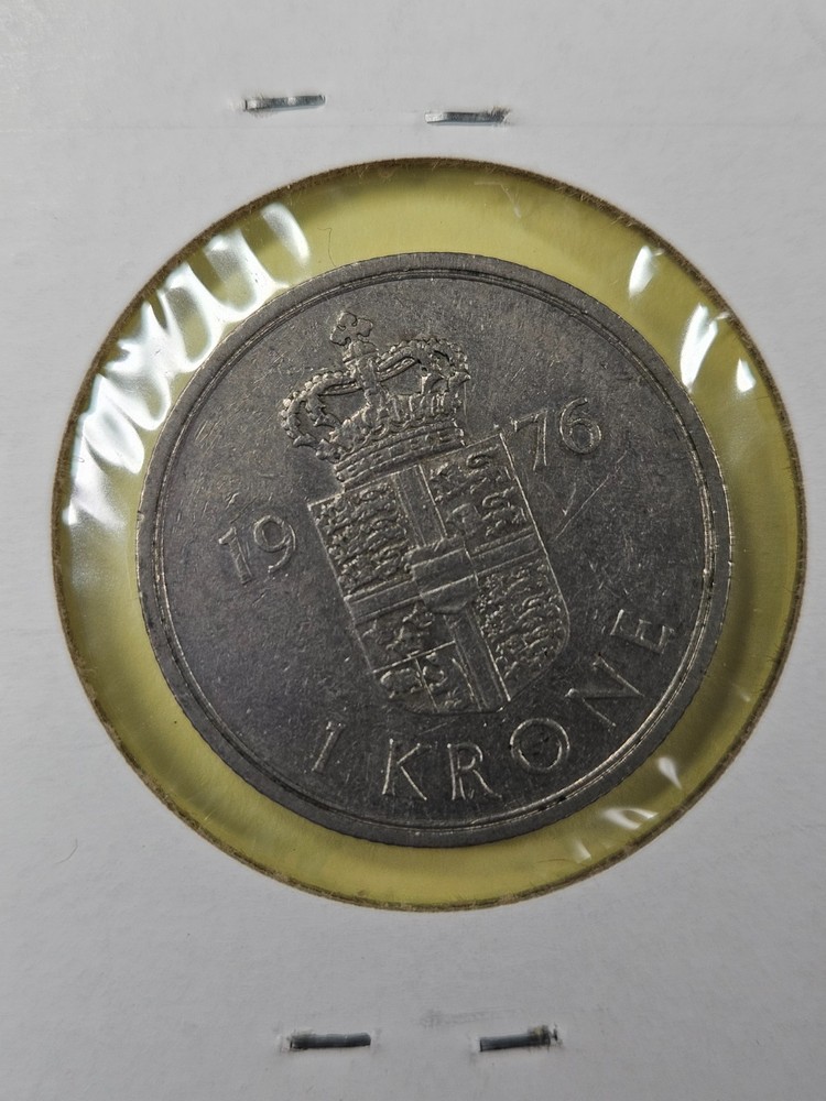 COINS - DENMARK - 1 KRONE 1976