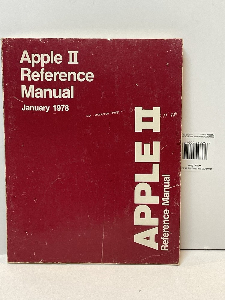 Apple II Reference Manual January 1978 Red Book OEM