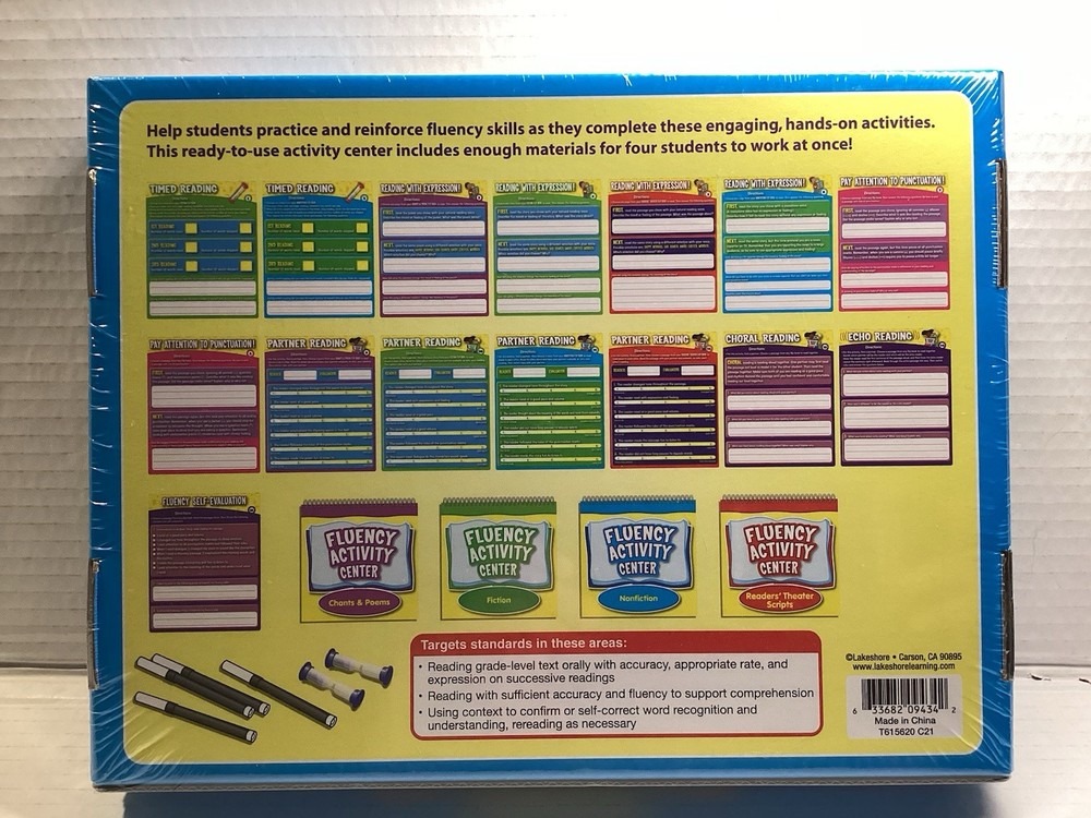 Lakeshore Reading First Activity Center: Fluency