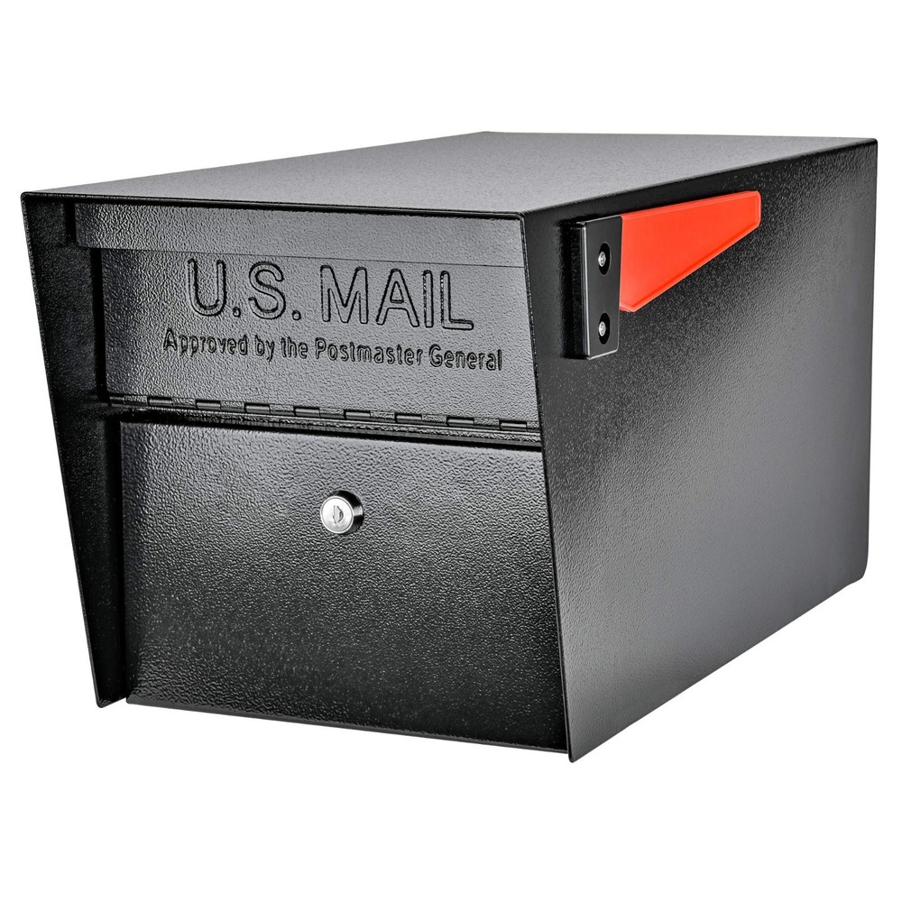 Curbside Locking Security Mailbox - Large Black Mail Manager for Safe Mail Deliv