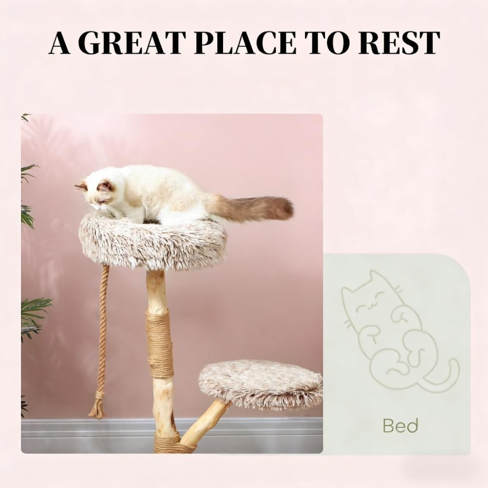 Cat Tree Tower Multi-Level w/Scratching Posts, Bed & Toy, Free Shipping